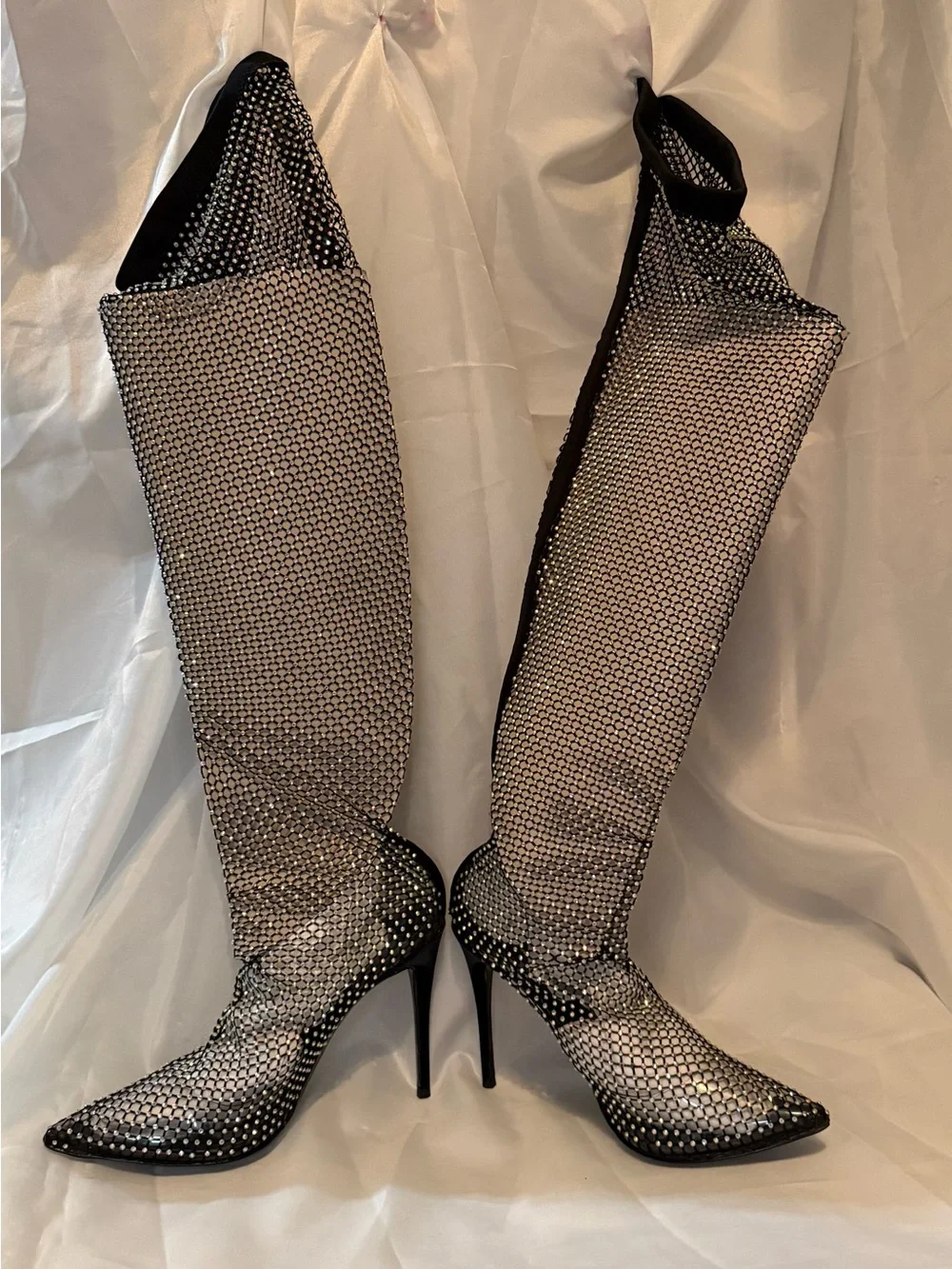 Aldo Arturi Rhinestone Thigh-High Boots - Size 9 NEW IN BOX